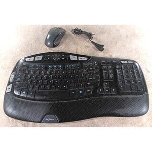 Logitech K350 Wireless Ergonomic Keyboard & M705 Mouse w/ USB Unifying Receiver